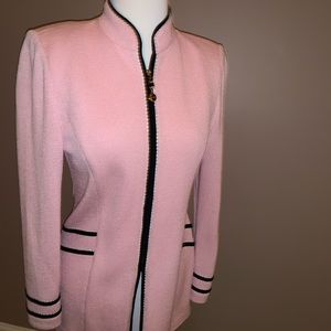 St. John jacket pink/black size 2